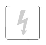 Piktogram Sanela pozor elektrické zřízení, nerez mat   SLZN 44P